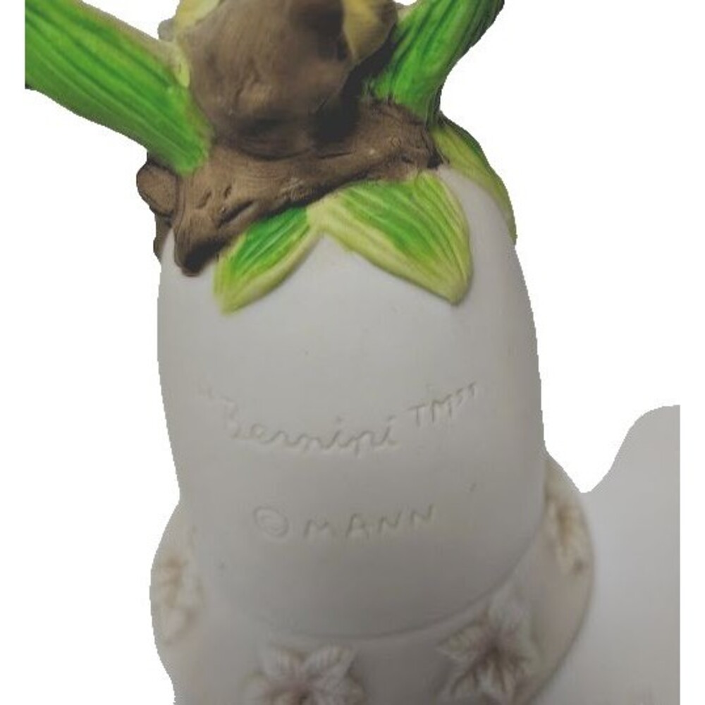 Seymour Mann Hummingbird Bell Ceramic Bell Pink Flower Bernini 5.75 In Tall - Picture 4 of 6